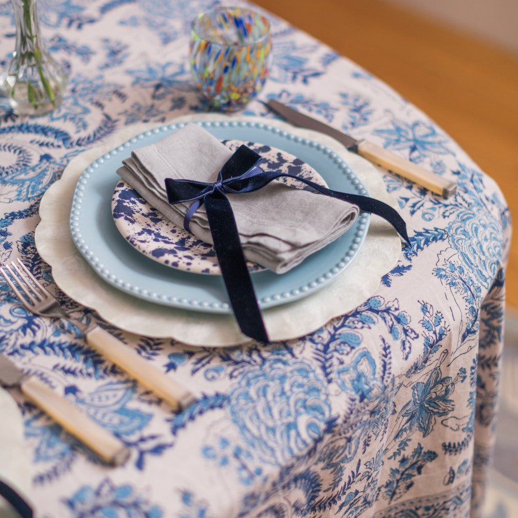 White Scalloped Shell Charger Plate