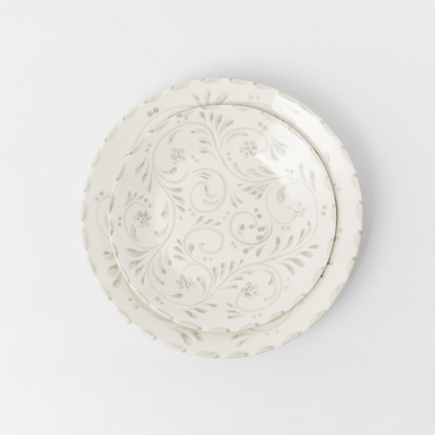 Sage Floral Starter Plate