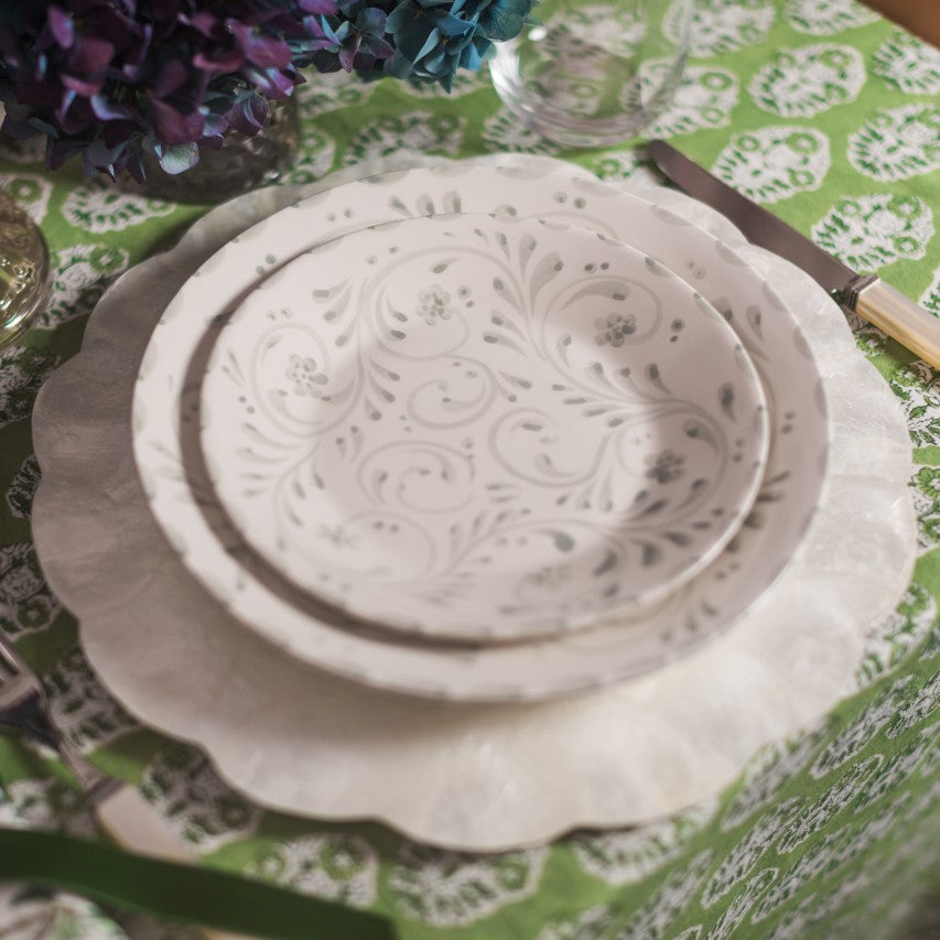 Sage Floral Starter Plate