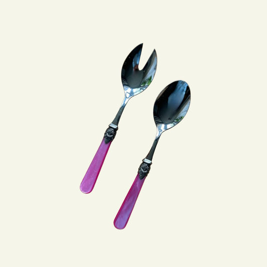 Fuchsia Pearl Salad Servers