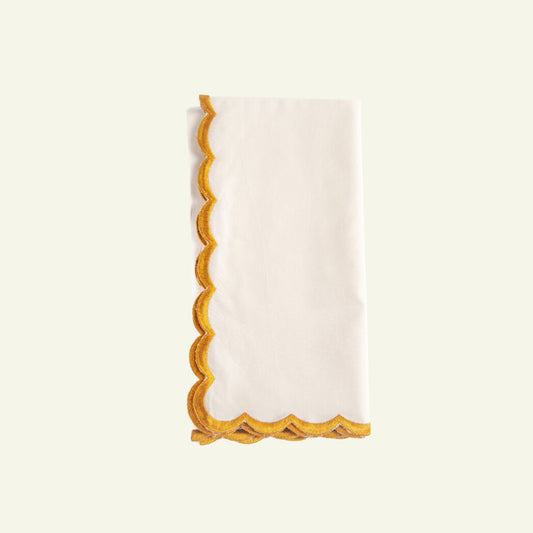 Rent: Gold Scalloped Napkin