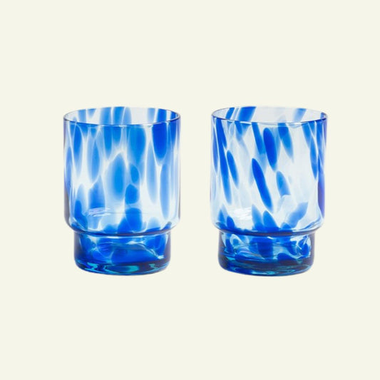 Blue Tortoise Glasses (Set of Two)