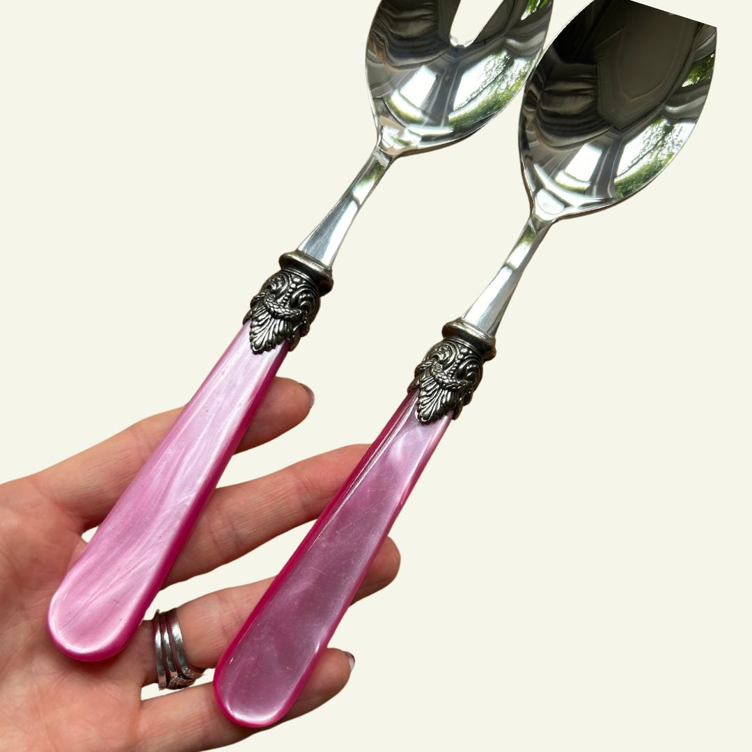 Fuchsia Pearl Salad Servers