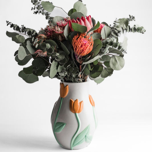 Apricot Tulip Vase