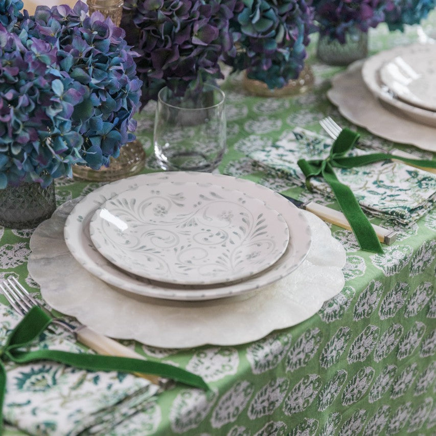 Sage Floral Starter Plate