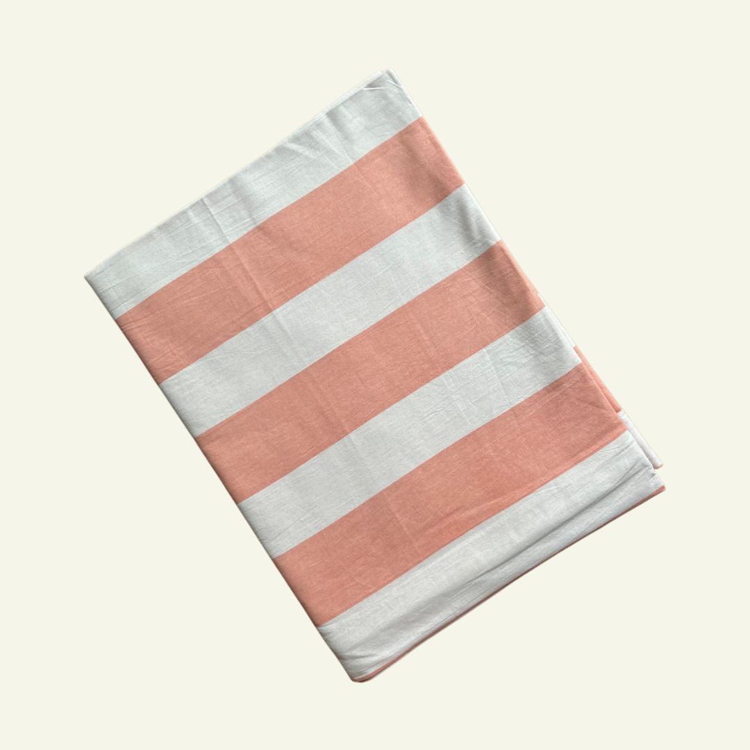 Coral Stripe Tablecloth