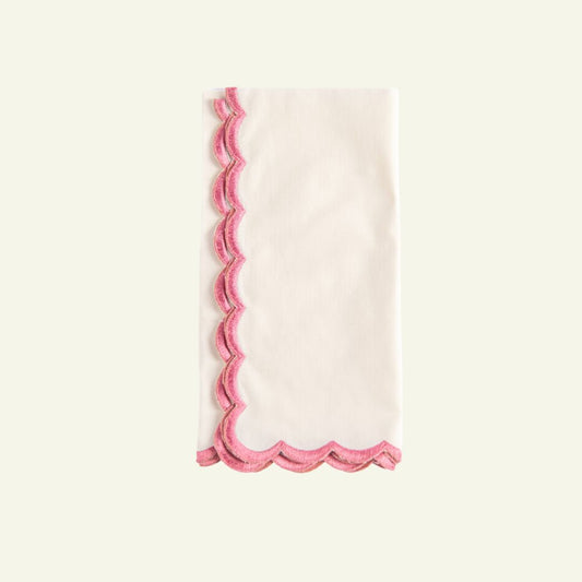 Rent: Pink Scalloped Napkin