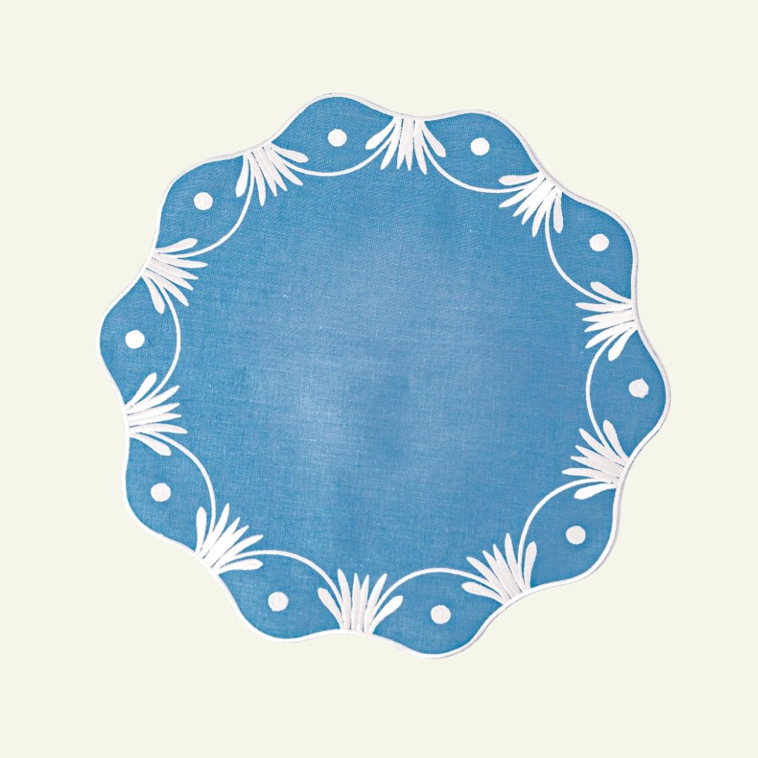 Rent: Bluebell Embroidered Placemat